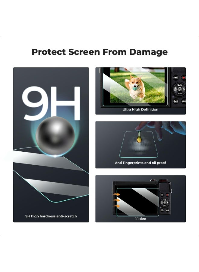 OSHIMA 3 Packs Screen Protector, for Canon G7X Mark II /G7X II/ G7X III/ G7 X / G9X Mark II / G9 X /G9X II/ G5X II/G5X/G5 X Mark II / G5X Camera, Tempered Glass Easy to Install Protection with Fingerprint Anti-Scrach - Image 4
