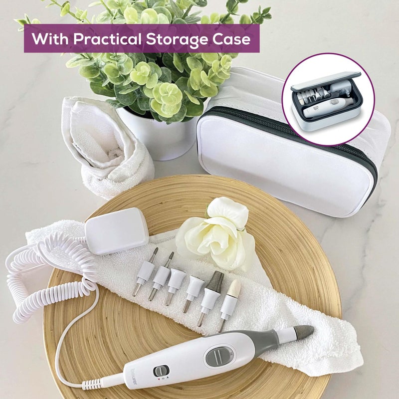 Beurer MP32 Electric Nail Drill with 7 Attachments, Manicure/Pedicure Set with 2-Speed Levels & Dual Rotation for Salon-Quality Nail Care at Home, Including Storage Case - Image 5