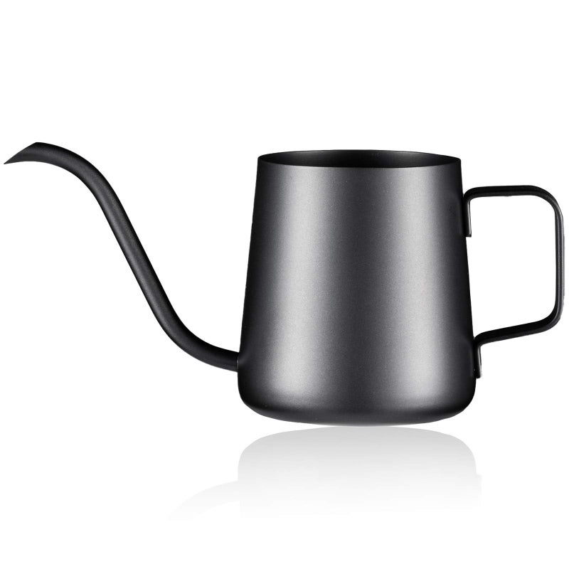 PARACITY Pour Over Kettle Gooseneck Spout Coffee Tea Pot 12OZ with Lid Hanging Ear Hand Blunt Long Narrow Drip Cup for Coffee Maker Carafe Camping Coffee Pot for Travel Coffee Maker Outdoor