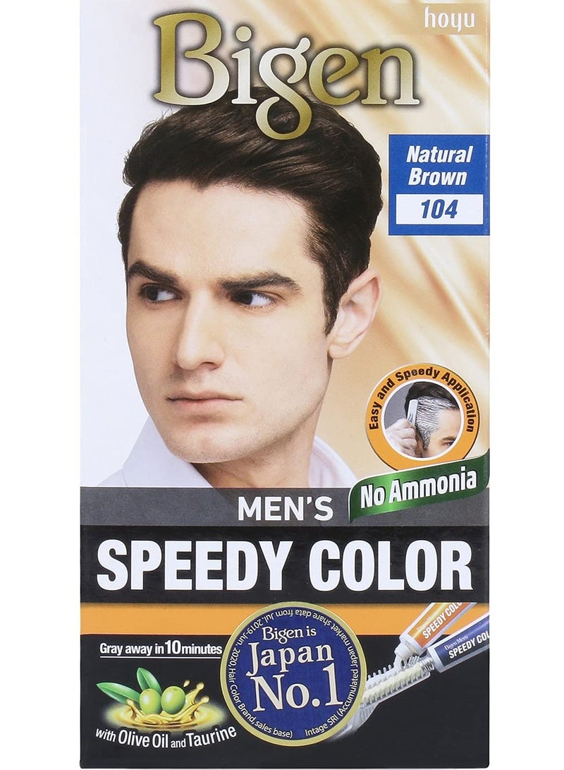 بايجن بيجين بيجن صبغة شعر رجالي سريعة لون بني طبيعي -104 (80g) - Image 1