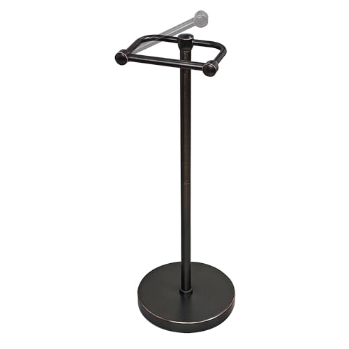 RARXTR Toilet Paper Holder Stand, Post Pivoting Design Free Standing Toilet Paper Holder, SUS304 Stainless Steel Toilet Paper Roll Holder, Heavy Stable Base (Oil Rubbed Bronze) - Image 1