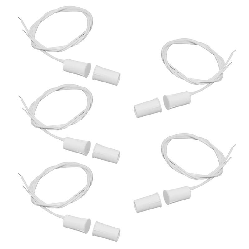 WESUA 5 Pack Magnetic Contacts Switch Window Door Sensor for Alarm System NC 38