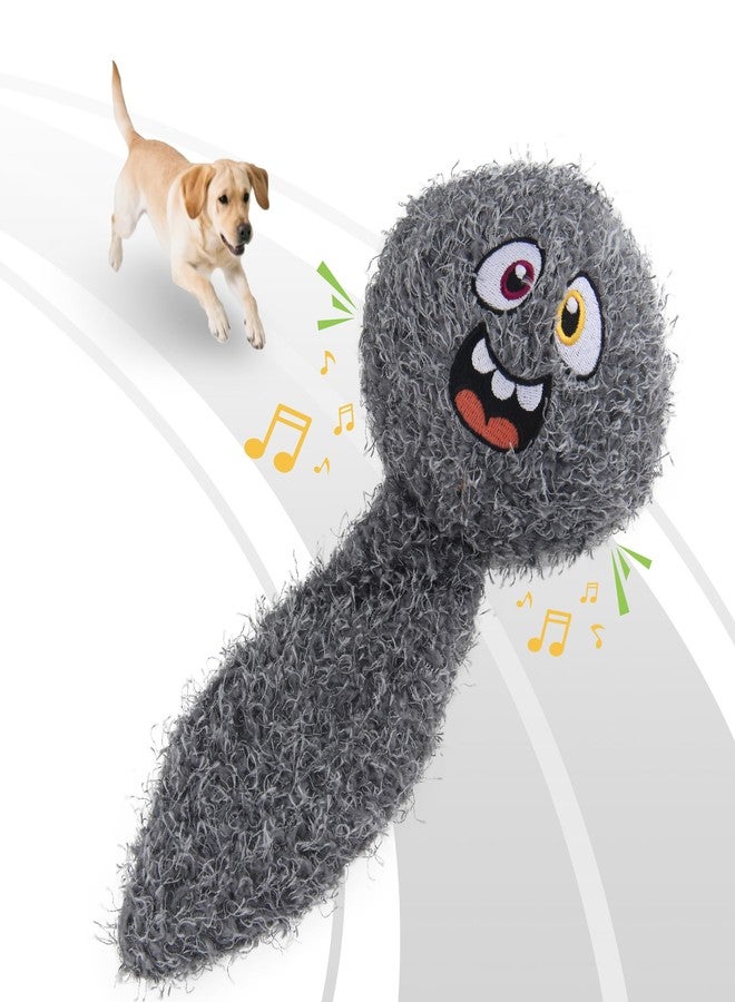 PETGEEK Interactive Squeaky Dog Toy, Upgraded Automatic Moving Vibrating Dog Ball with Plush Cover, 900mAh Rechargeable Bouncing Ball with Recording Music Mode, Crinkle Dog Toy for Pet Boredom, Grey - Image 1