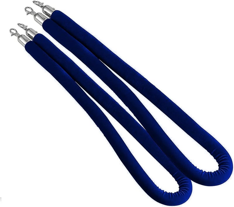 Rope barrier, Hanging Rope Crowd Control, Long Barrier VIP Stanchion, for Red Carpet Events Themed Party/(Blue,1M/39Inch/3.3Ft) - Image 1