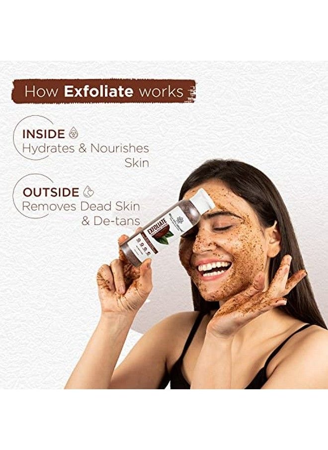 Bella Vita Organic - Exfoliate Coffee Scrub For Face & Body Blackhead Remover De Tan Removal Ayurveda Dirt Removal From Neck Knees Elbows Arms Pack Of 2 (75 Gm Each) - Image 1