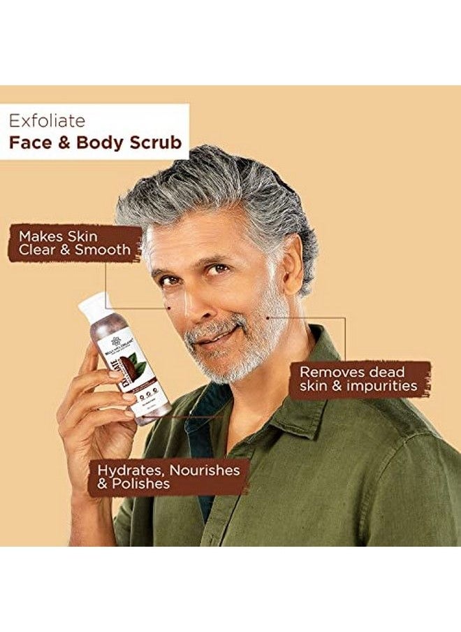 Bella Vita Organic - Exfoliate Coffee Scrub For Face & Body Blackhead Remover De Tan Removal Ayurveda Dirt Removal From Neck Knees Elbows Arms Pack Of 2 (75 Gm Each) - Image 1