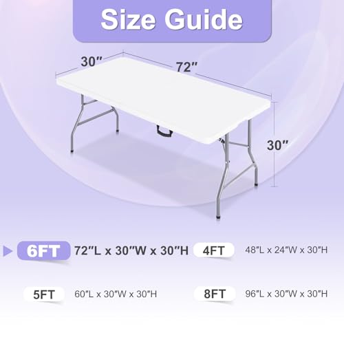 ABCCANOPY 6 FT Spandex Table Cover Stretch Fitted Wrinkle Resistant Tablecloth Reuse for Rectangular Folding Table Patry Event Wedding Banquet Protector - Image 4