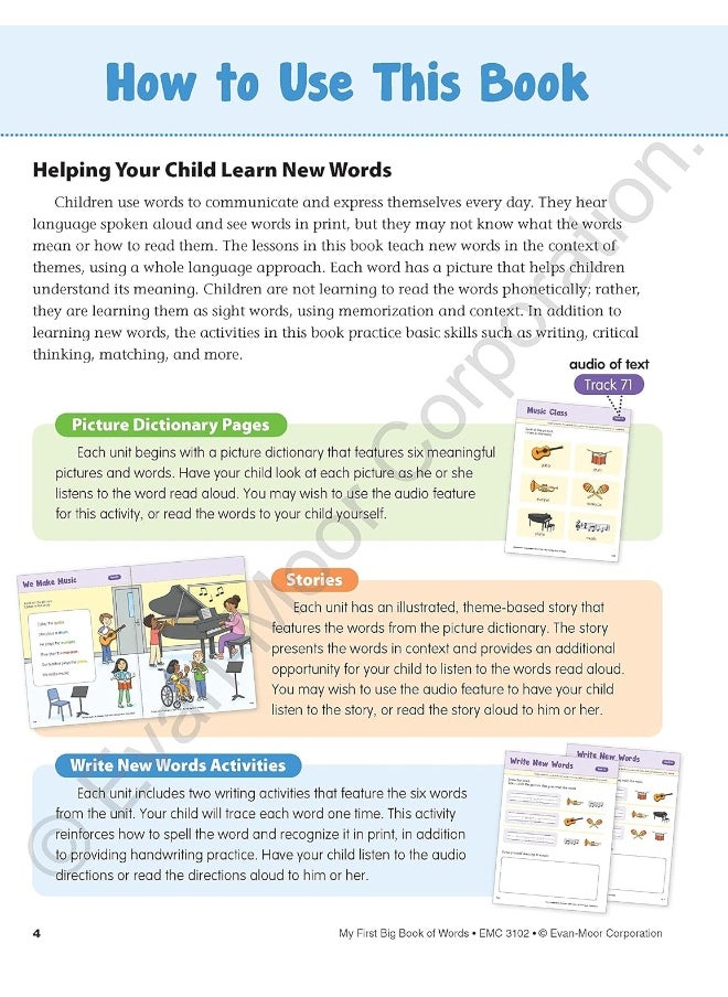 null - My First Big Book of Words, Grade K Workbook - Image 1