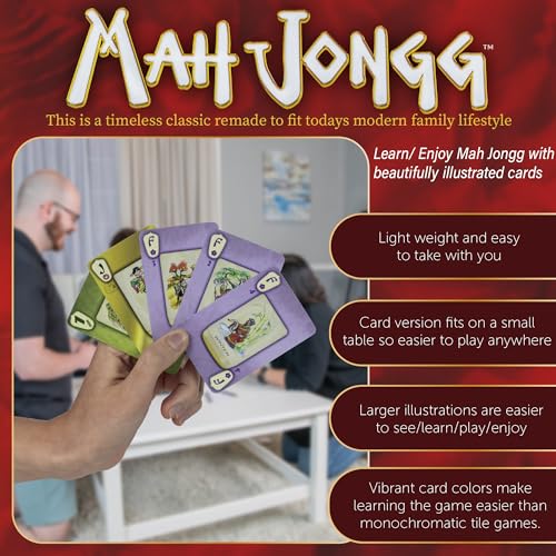 Continuum Games Mah Jongg Card Game Gold Standard Edition for Family Fun American Chinese Rules Great Gift for Teens Adults Portable Easy to Learn with Stunning Artwork Not Just Tiles - Image 5