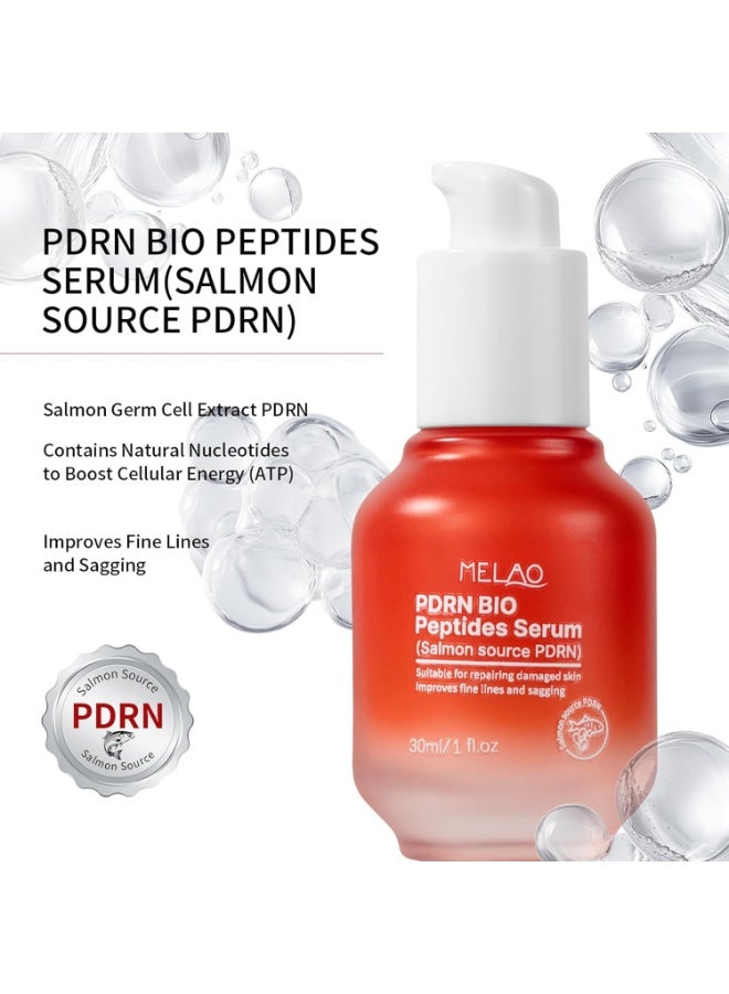 ميلاو مصل PDRN مع 2000ppm PDRN السلمون الحمض النووي ، الببتيد 5 ، نياسيناميد ، حمض الهيالورونيك ، يحسن جودة الجلد ، يهيدرات ويشرع ، يساوي لون الجلد ، 30 مل - Image 4