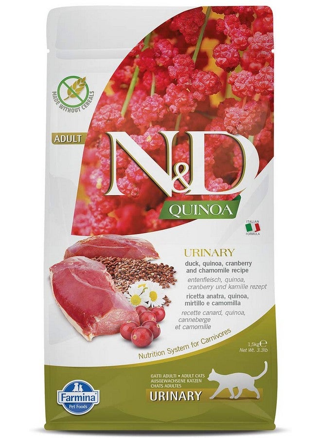 Farmina N&D, Quinoa Urinary Duck Formula Adult Dry Cat Food, 3.3Lb