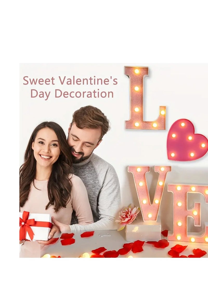 Vitacelli I Love YUO Logo Light, 4 LED Love Combination Luminous Letters, Valentine's Day Gift, Wedding Logo, Engagement Logo Love  - Image 2
