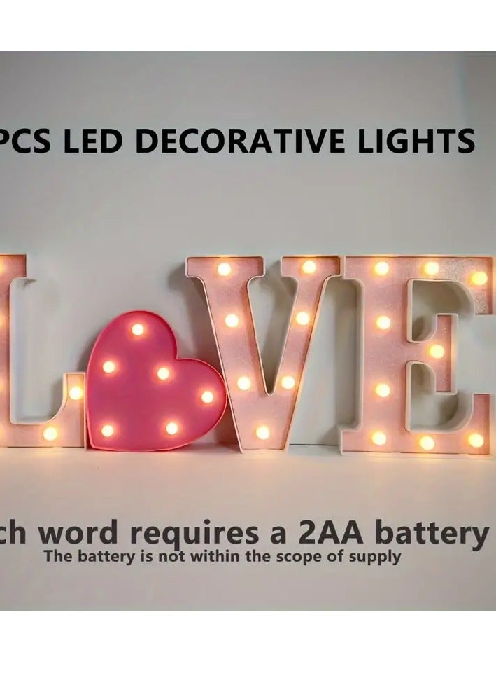 Vitacelli I Love YUO Logo Light, 4 LED Love Combination Luminous Letters, Valentine's Day Gift, Wedding Logo, Engagement Logo Love  - Image 3