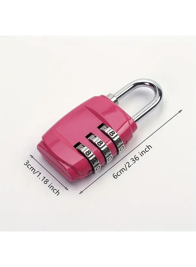 Red Mini Combination Padlock Anti Theft for Home Gym Lockers Drawers Luggage - Image 4