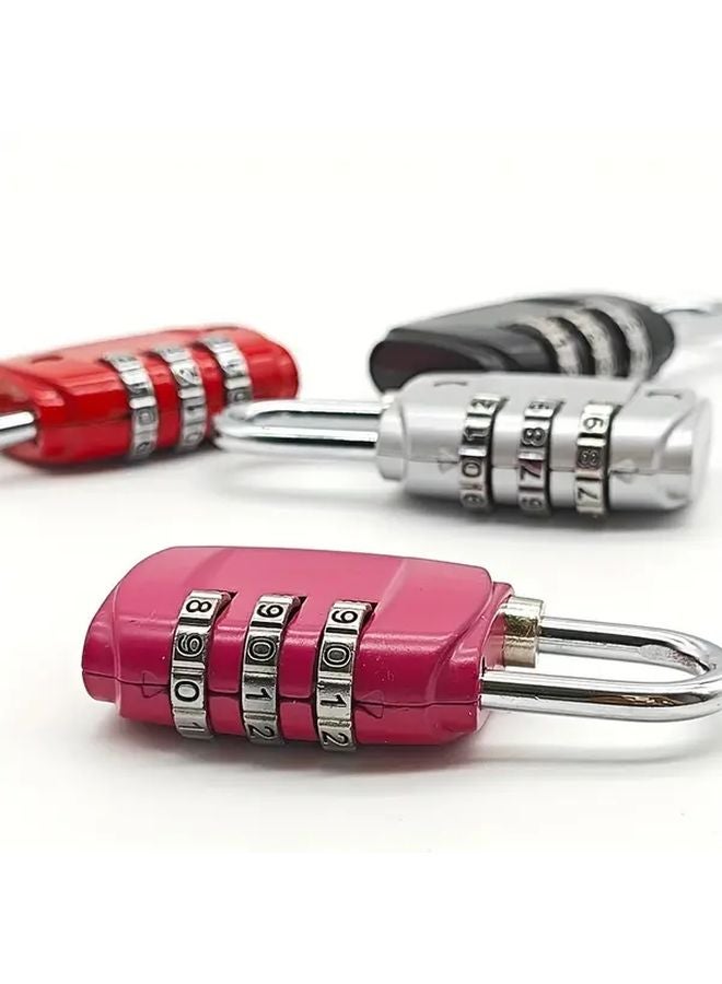 Red Mini Combination Padlock Anti Theft for Home Gym Lockers Drawers Luggage - Image 2