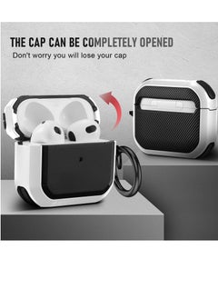 ELTRAZONE AirPods 3 Case Cover with Keychain Upgraded Armor Shockproof Hard-Shell Protective TPU Compatible for Apple Airpods 3rd Generation Case for Women Men Girls Boys (Front LED Visible)  - Image 3
