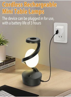 YOMNA Modern Spiral Levitation Bedside Lamp with 3D RGB LED Floating Ball & Wireless Charger – Unique LED Desk Light for Bedroom, Living Room & Office Decor  - Image 2