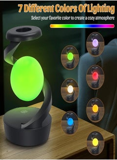 YOMNA Modern Spiral Levitation Bedside Lamp with 3D RGB LED Floating Ball & Wireless Charger – Unique LED Desk Light for Bedroom, Living Room & Office Decor  - Image 4