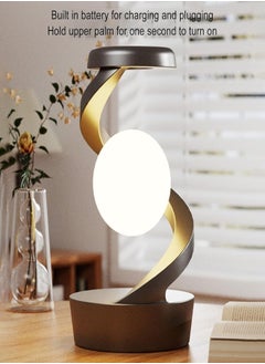 YOMNA Modern Spiral Levitation Bedside Lamp with 3D RGB LED Floating Ball & Wireless Charger – Unique LED Desk Light for Bedroom, Living Room & Office Decor  - Image 5