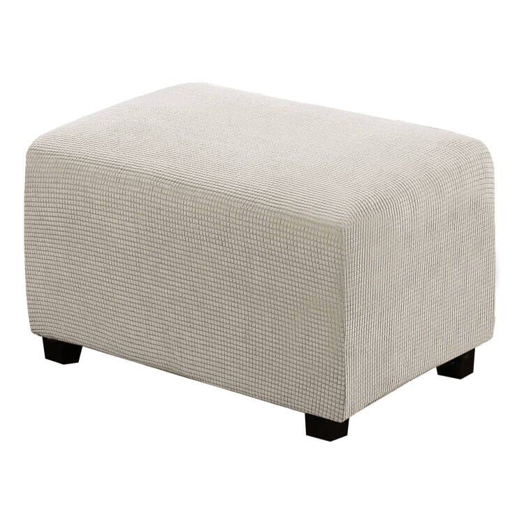 H.VERSAILTEX HVERSAILTEX Ottoman Cover Slipcover Rectangle Fit Length 2934 Footrest Sofa Slipcovers Stool Cover Footstool Protector Covers Feature Stretch Thick Soft Jacquard Fabric Washable Island Fossi - Image 1