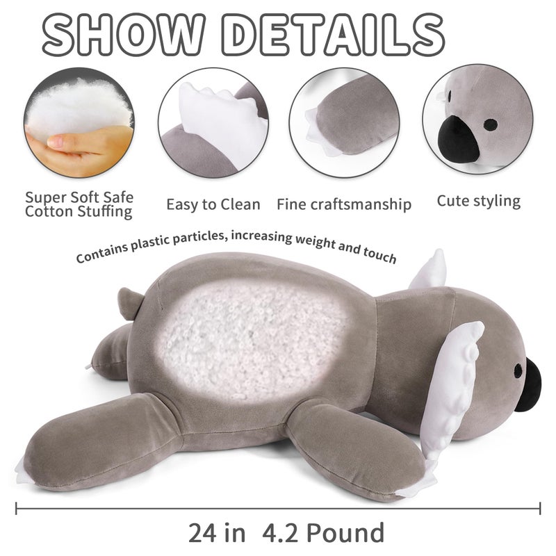 WeBingo 42lbs Weighted Koala Stuffed Animals 24 Cuddle Koala Stuffed Animal Pillow Big Weighted Stuffed Animals for Anxiety Gifts for Kids  Adults - Image 3