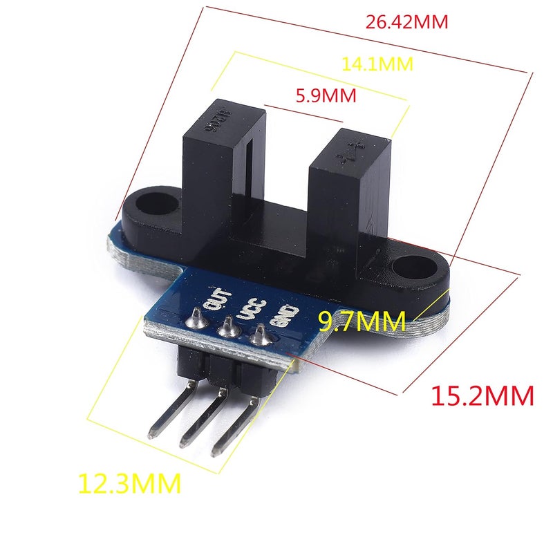 Teyleten Robot IR Infrared Slotted Optical Optocoupler Module Speed Measuring Sensor 3.3V to 5V Photo Interrupter Sensor for Arduino 10pcs - Image 4