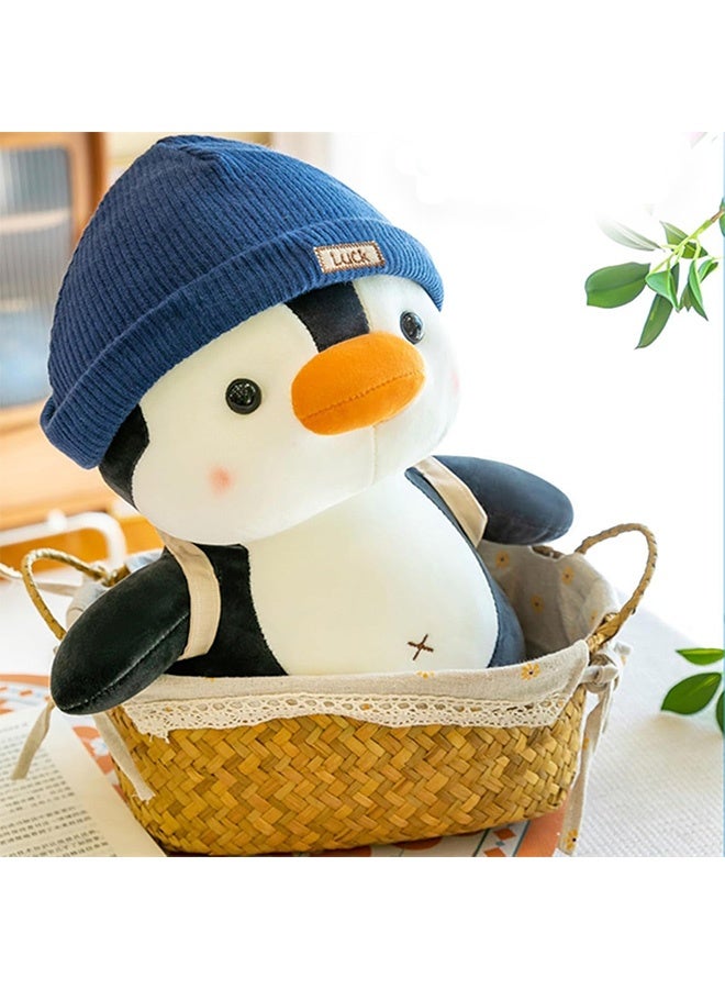 أجريون ​  دمية بطريق محشوة، ٩ بوصة حيوانات محشوة بطريق ناعمة محشوة لطيفة سفر مع قبعة حقيبة ظهر دمية إلقاء دمية محشوة لأولاد بنات. - Image 4