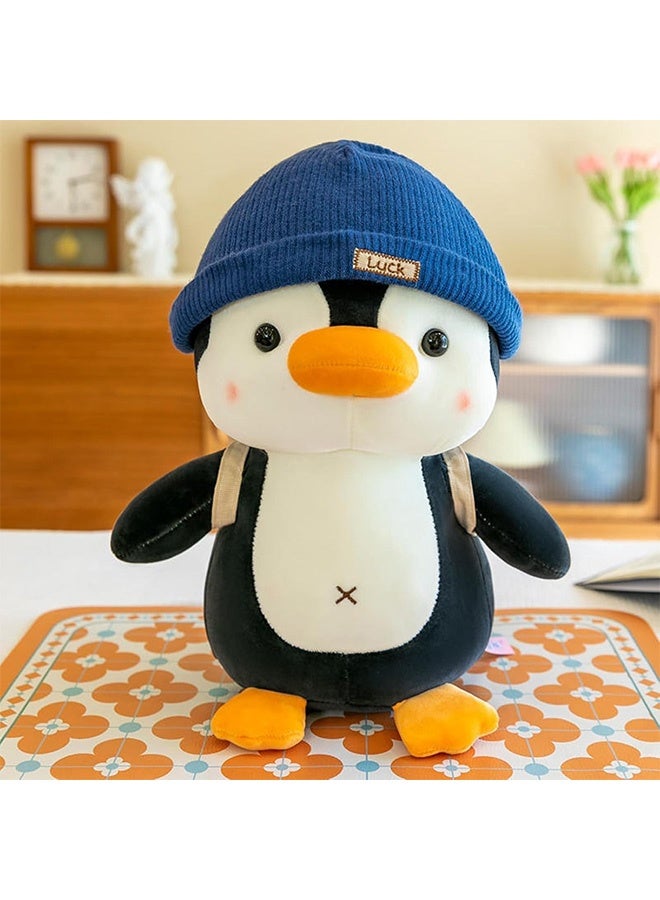 أجريون ​  دمية بطريق محشوة، ٩ بوصة حيوانات محشوة بطريق ناعمة محشوة لطيفة سفر مع قبعة حقيبة ظهر دمية إلقاء دمية محشوة لأولاد بنات. - Image 2