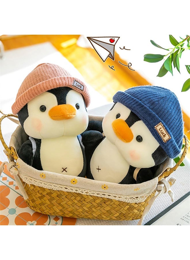 أجريون ​  دمية بطريق محشوة، ٩ بوصة حيوانات محشوة بطريق ناعمة محشوة لطيفة سفر مع قبعة حقيبة ظهر دمية إلقاء دمية محشوة لأولاد بنات. - Image 5