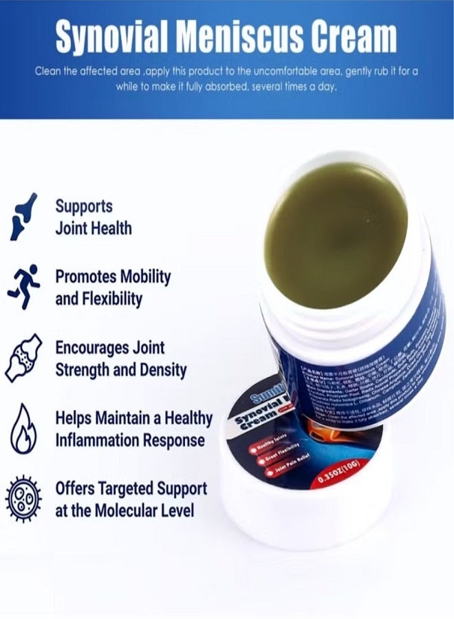 Sumifun 2 Pack Synovial Meniscus Pain Relief Cream Joint Pain Relief Cream Knee Care Cream for Joint Care Treatment Gel Pain Relief Cream Joint and Bone Therapy Cream Soothing Joint Cream 10g - Image 4