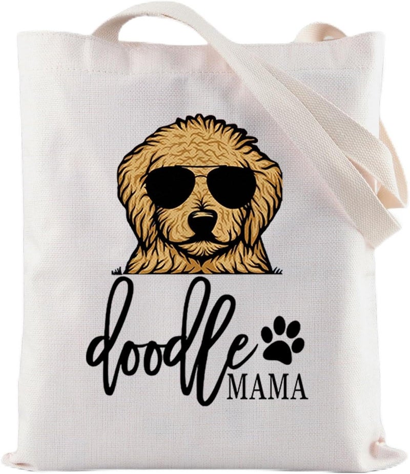 ZJXHPO ZJXHPO Golden Doodle Mom Gift Dog Lover Gift Doodle Mama Zipper Pouch Makeup Bag Doodle Canvas Tote Bag (Doodle Tote bag)