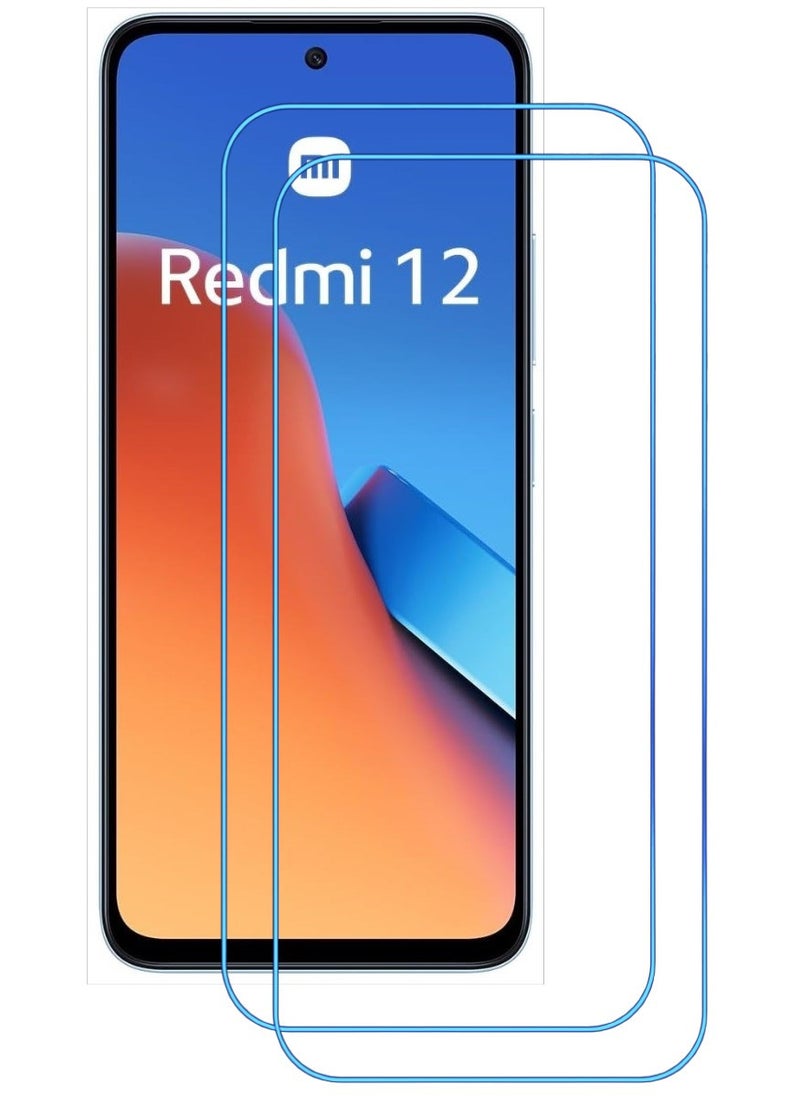 ACLIX 2 Pieces Antistatic ESD Dustproof Premium Quality High Definition Clear Tempered Glass Screen Protector Designed For Xiaomi Redmi 12 - Image 1
