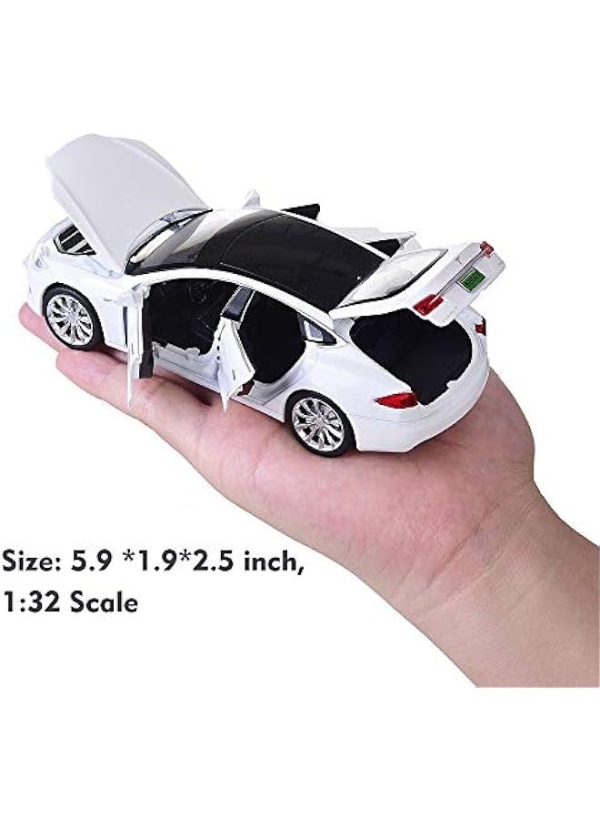 Toy Car Model S Alloy Model Cars Pull Back Vehicles 1/32 Scale Car Toys for Toddlers Kids (White) - Image 4