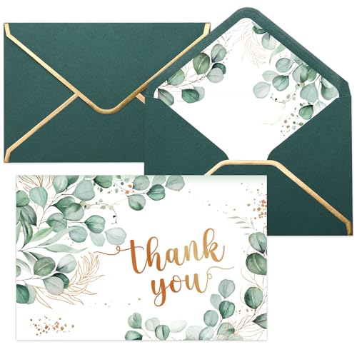 Thboxes 50 Pack Thank You Cards with Envelopes, 4x6 Inch Thank You Cards Bulk Blank Notes Card with Envelopes & Stickers for Wedding, Baby Shower, Birthday, Easter, Graduation, Mother's Day, Teacher's Day - Image 1