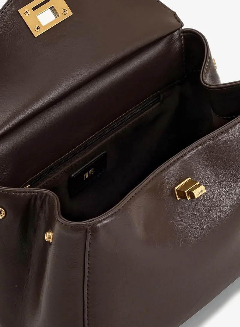 Jw Pei dark brown Lucia Classic Top Handbag for Women | Best Price UAE