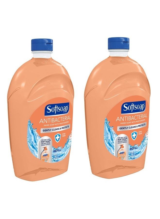 Softsoap Antibacterial Liquid Hand Soap Refill, Crisp Clean, 50 Oz. (Pack of 2)  - Image 1