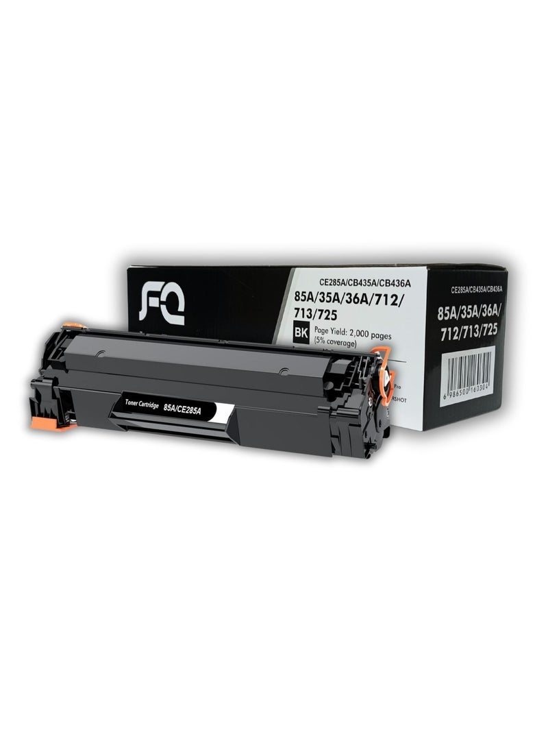 FQ CE285A  85A Black Toner Cartridge Compatible with HP Laserjet P1006 P1102 P1102W P1109w MFP M1212nf M1217nfw MF3010 Canon ImageClass LBP6000 LBP6030W MF3010 Printer  - Image 1