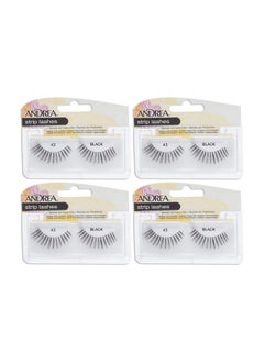 Andrea False Lashes Style 43 Black 4 Pairs  - Image 1