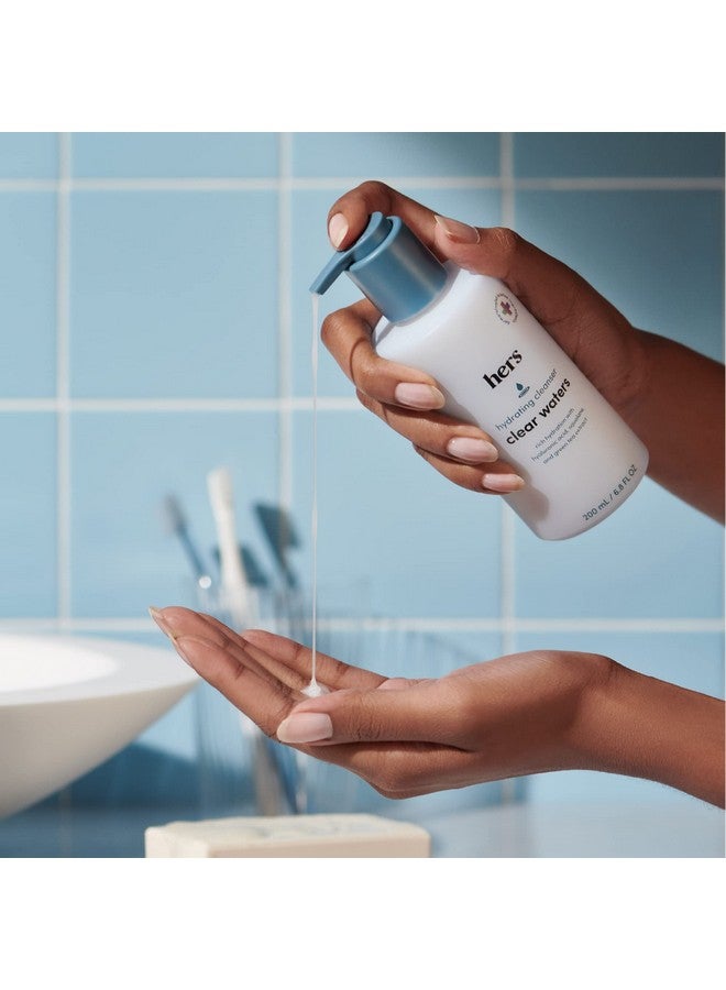 HIMS & HERS hers Clear Waters Hydrating Cleanser - Squalane Cleanser Face Wash Made for All Skin Types - Supports Skins Natural pH - Contains Hyaluronic Acid, Squalane, and Green Tea Extract - 6.8 fl Oz - Image 4