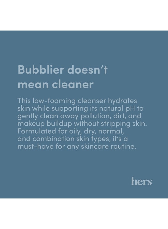 HIMS & HERS hers Clear Waters Hydrating Cleanser - Squalane Cleanser Face Wash Made for All Skin Types - Supports Skins Natural pH - Contains Hyaluronic Acid, Squalane, and Green Tea Extract - 6.8 fl Oz - Image 5