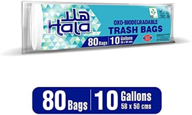 هلا أكياس قمامة قابلة للتحلل من هالا - 80 كيسًا، سعة 10 جالونات - Image 5