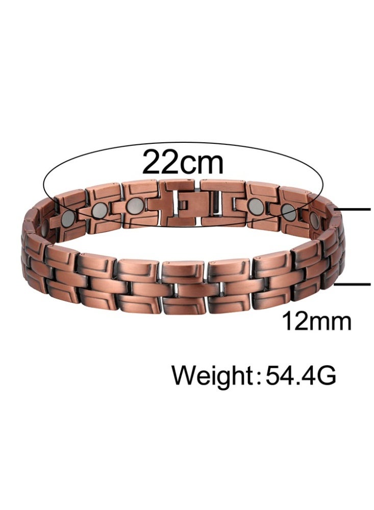 bebeFuture Vintage Copper Link Bracelet with Adjustable Tool - Premium Antique Finish Chain Jewelry - Image 2