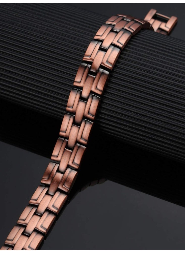 bebeFuture Vintage Copper Link Bracelet with Adjustable Tool - Premium Antique Finish Chain Jewelry - Image 3