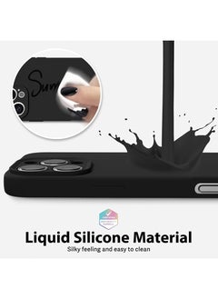 Case Up Compatible with iPhone 16 Pro 6.3 Inch Case, Premium Liquid Silicone [Camera Protection] [Soft Anti-Scratch Microfiber Lining] Shockproof Protective Slim Phone Cover for iPhone 16 Pro, Black  - Image 3