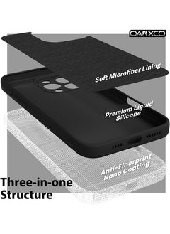 Case Up Compatible with iPhone 16 Pro 6.3 Inch Case, Premium Liquid Silicone [Camera Protection] [Soft Anti-Scratch Microfiber Lining] Shockproof Protective Slim Phone Cover for iPhone 16 Pro, Black  - Image 4
