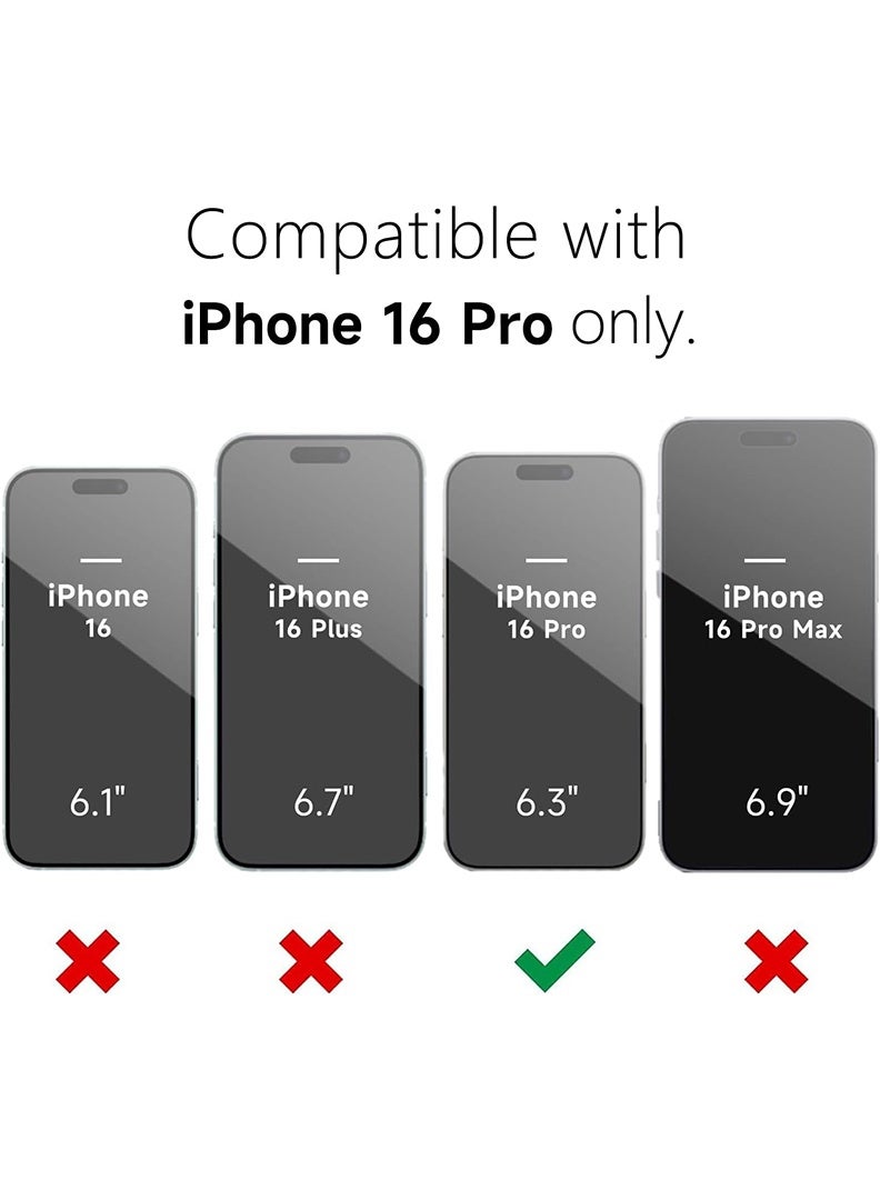 Case Up Compatible with iPhone 16 Pro 6.3 Inch Case, Premium Liquid Silicone [Camera Protection] [Soft Anti-Scratch Microfiber Lining] Shockproof Protective Slim Phone Cover for iPhone 16 Pro, Black - Image 2