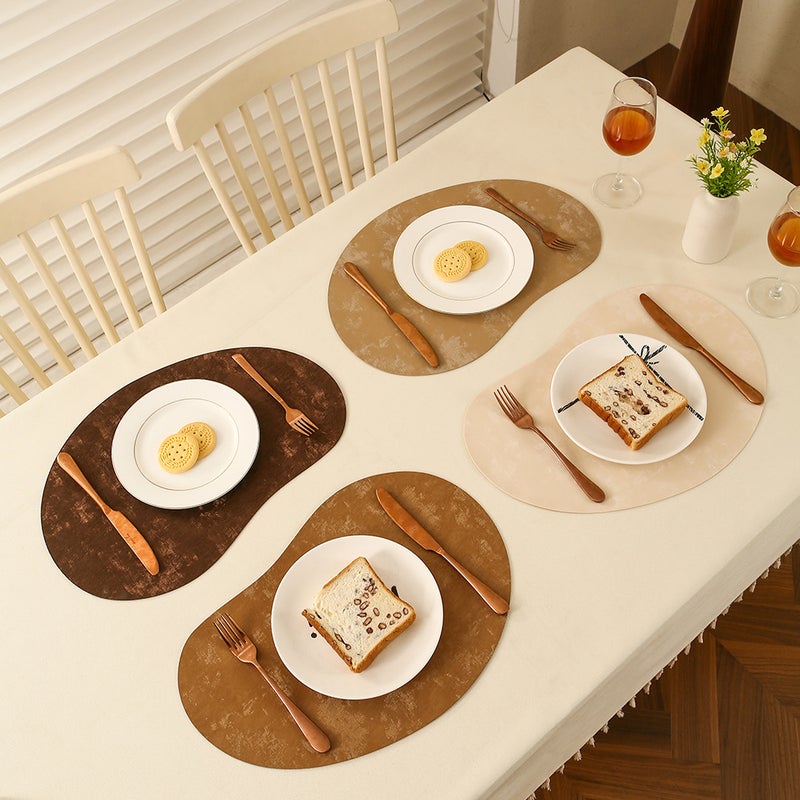 Leather Coaster and Placemat, Irregular Shape, Double-Sided, Heat Resistant - Image 2