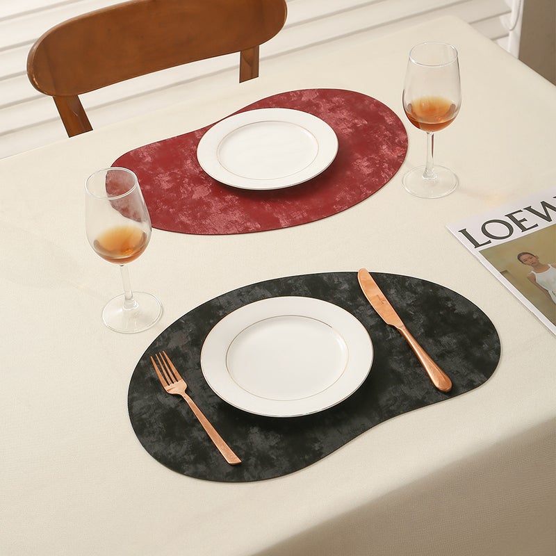 Leather Coaster and Placemat, Irregular Shape, Double-Sided, Heat Resistant - Image 4
