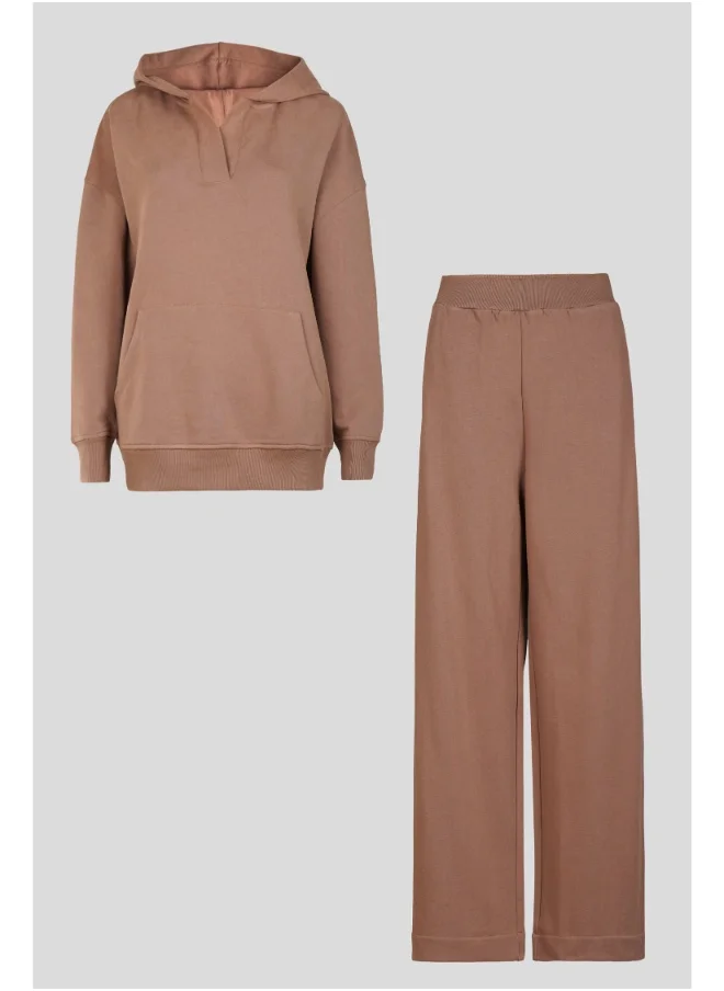 NeceSera Mocha Terry Hoodie Co-ord Set