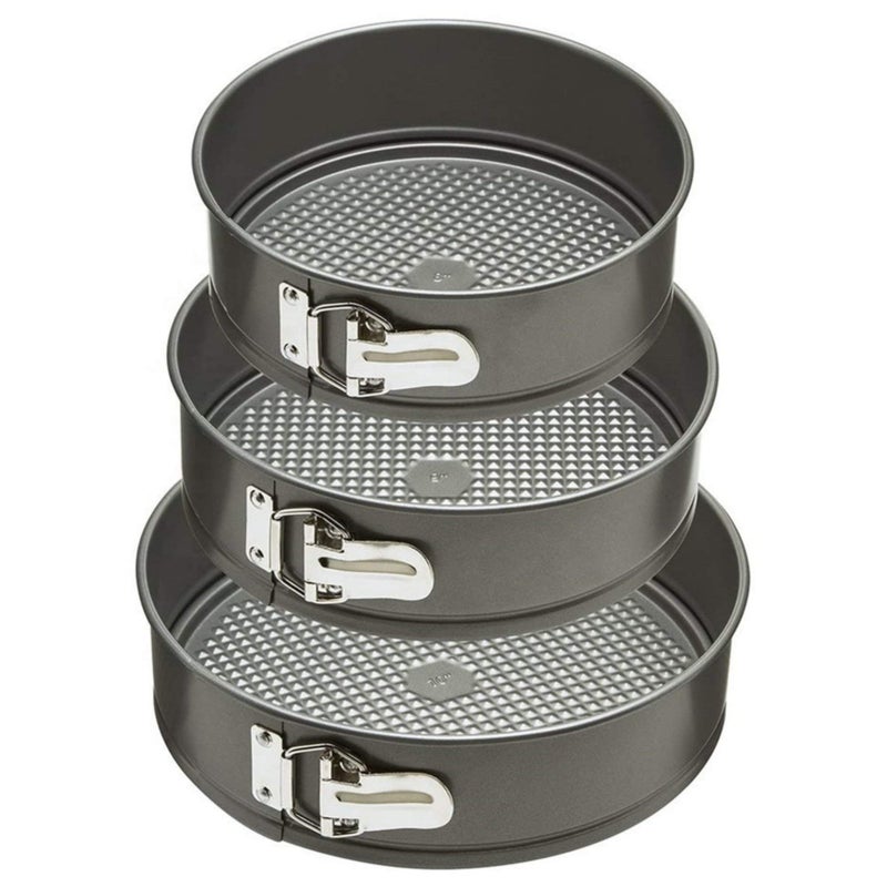 Springform Cake Tins Cheesecake Tin 22cm 24cm 26cm Cake Tin Set For Baking Layer CakeNonstick Stainless Steel Cooking Rings For Wedding Christmas Birthday 8 inch 9 inch  10 inch Cake Tin approx